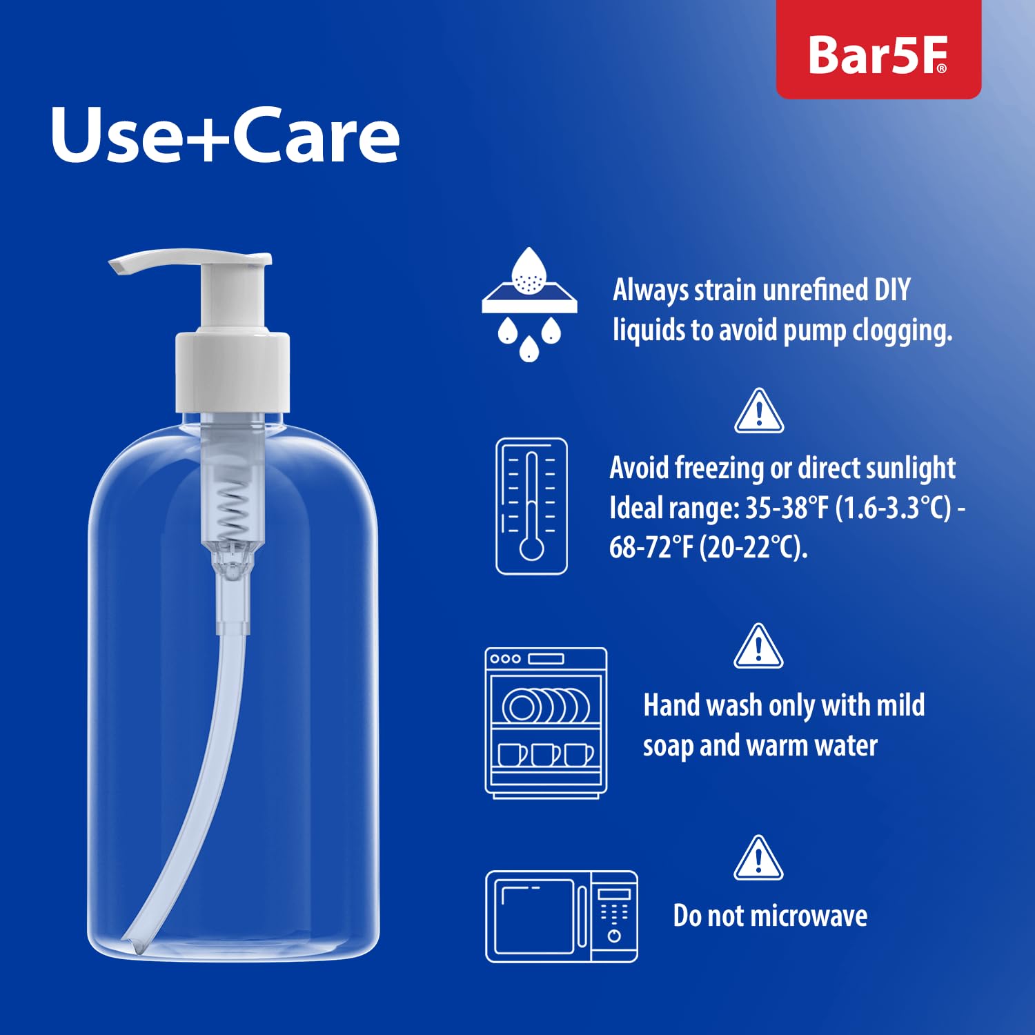 Bar5F 8-Pack Plastic Bottles with Pump Dispenser, 8.5 oz | Leak Proof, Empty, Clear Refillable, BPA Free for Body Wash, Moisturi